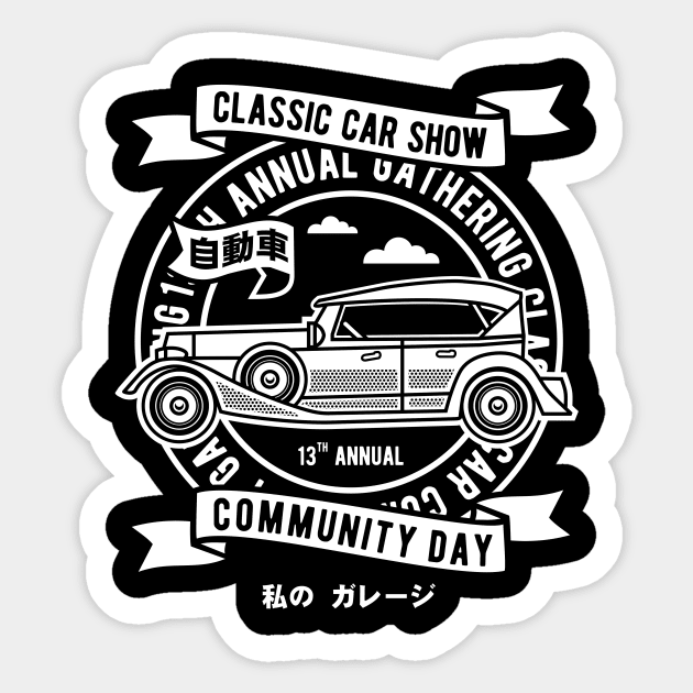 Classic Car Show Sticker by Z1